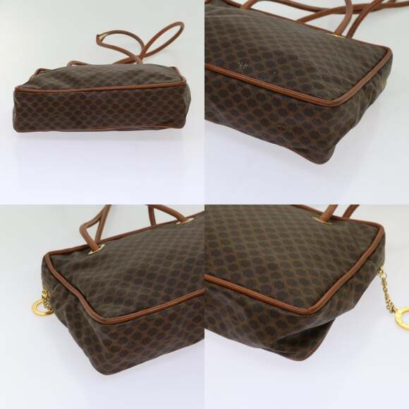 CELINE Macadam Canvas Shoulder Bag Pvc Brown - Picture 10 of 12